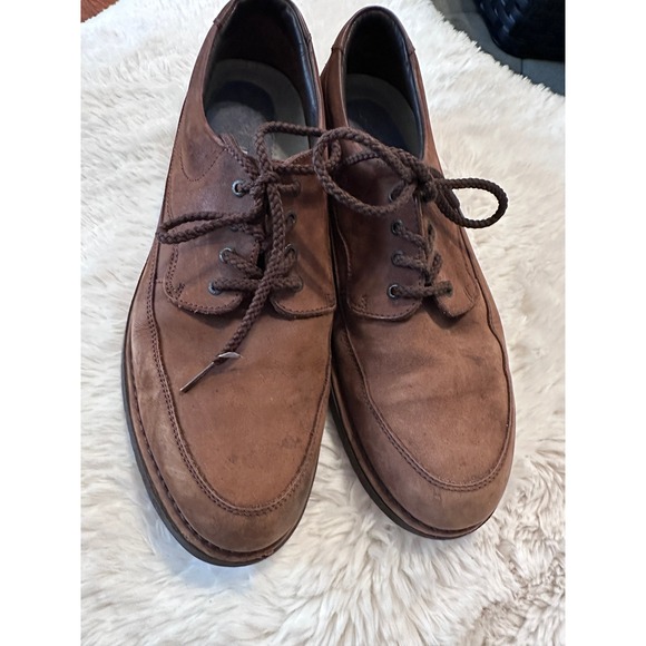 Rockport ProWalker Mens Brown Leather Comfort Walking Dress Shoes - Picture 1 of 8